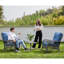 Chaise d'extérieur en rotin avec coussins Yentin-1706309115