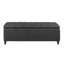 Banc de rangement rembourré en polyester capitonné à 2 places à fermeture douce pour sièges d'entrée, capacité de poids de 400 livres