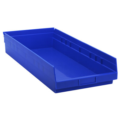 Economy shelf bin, nesting, includes (7) divider slots, rear hanglock, moulded-in label holder, polypropylene, Made