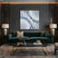 "Gradient Abstract" 68, art mural sur toile grise-1268393308
