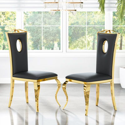 Dilmurod 18.9'' H Faux Leather Upholstered Side Chair