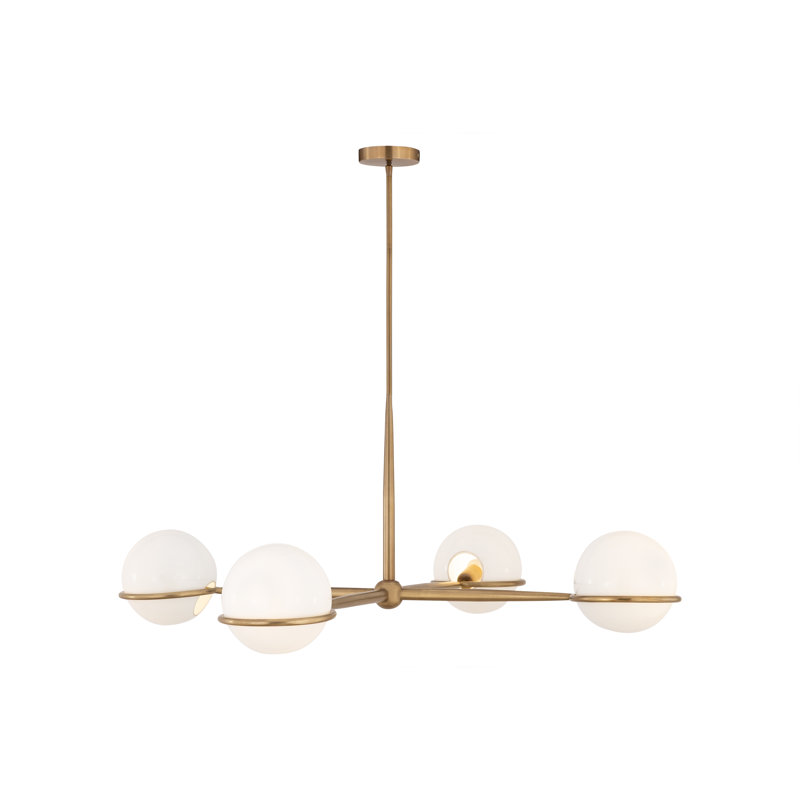 Lustre 4 lumières 48 "Orstyn, H 8 po x l 48 po x P 48 po, Quatre lumières