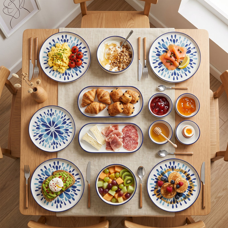 Service de petit-déjeuner en céramique