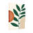 Abstract Abstract Plant Pattern With Orange Sun And Stripes