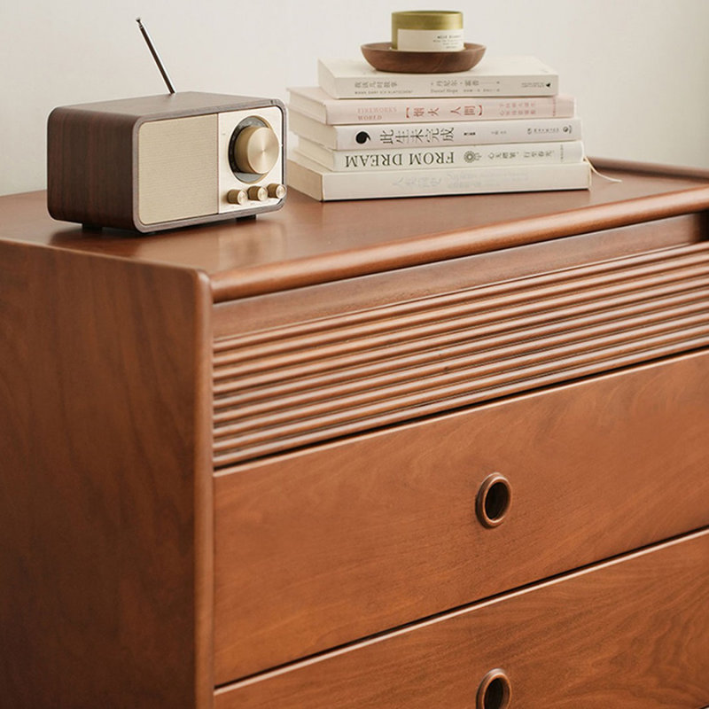 Modern Walnut Solid Wood Accent Cabinet