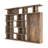 Rustic Bookshelf With Open Wardrobe Section