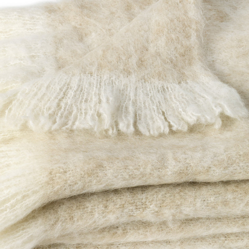Kennon Hand Woven Throw Blanket, Sand