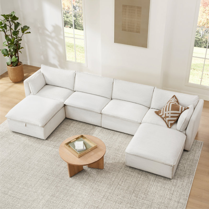 Canapé modulaire 6 pièces Greylan, Blanc