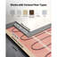 Système de tapis de plancher chauffant auto-adhésif de 15 pieds carrés, système de plancher chauffant électrique radiant 120 V, avec thermostat et alarme à contrôle intelligent, installation facile pour les carreaux, la pierre, le vinyle-126496176