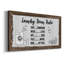 Laundry Room Rules - Art textuel sur toile encadré-80770251