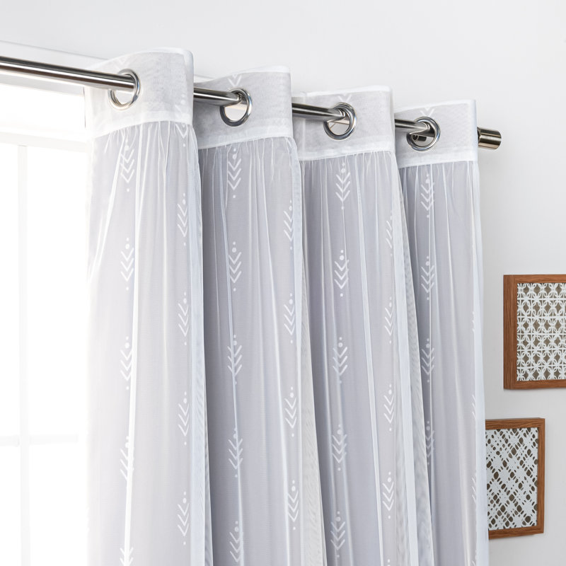 Rideau obscurcissant en polyester Kariyah, L 52 po x L 84 po, Gris