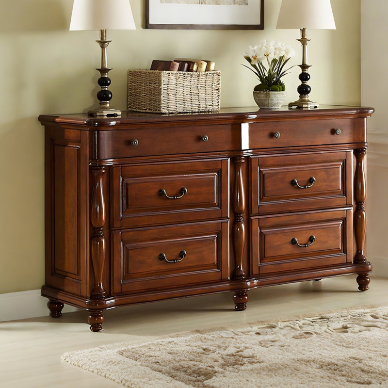 Armoire de rangement à 47 tiroirs de 47,24 po en bois massif de style américain