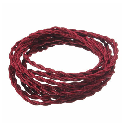 2Core Twisted Vintage Coloured 0.75Mm Braided Fabric Flexible Electrical UK Lighting Wire Cable