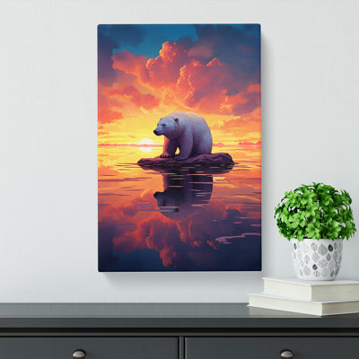Polar Bear Romanticism No.2 - Wrapped Canvas