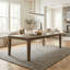Grande table de salle à manger transitionnelle à finition brune avec rallonge à rallonge de style maison de campagne moderne 1 pièce