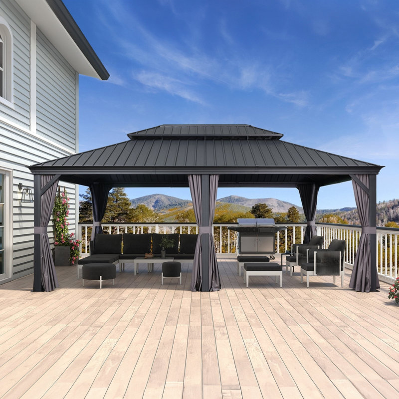 6m x 4.5m Aluminum Patio Gazebo