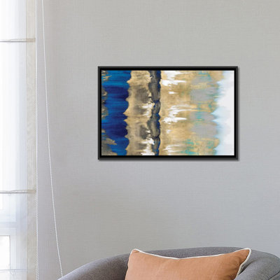 Resonate In Gold & Blue by Rachel Springer - Gallery-Wrapped Canvas Giclée on Canvas