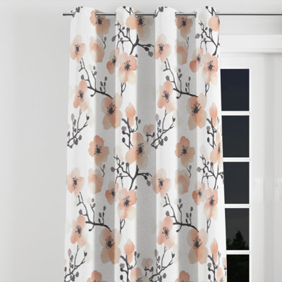 Rideaux à motif floral - Rideau à œillets Bonnibelle - 1 panneau
