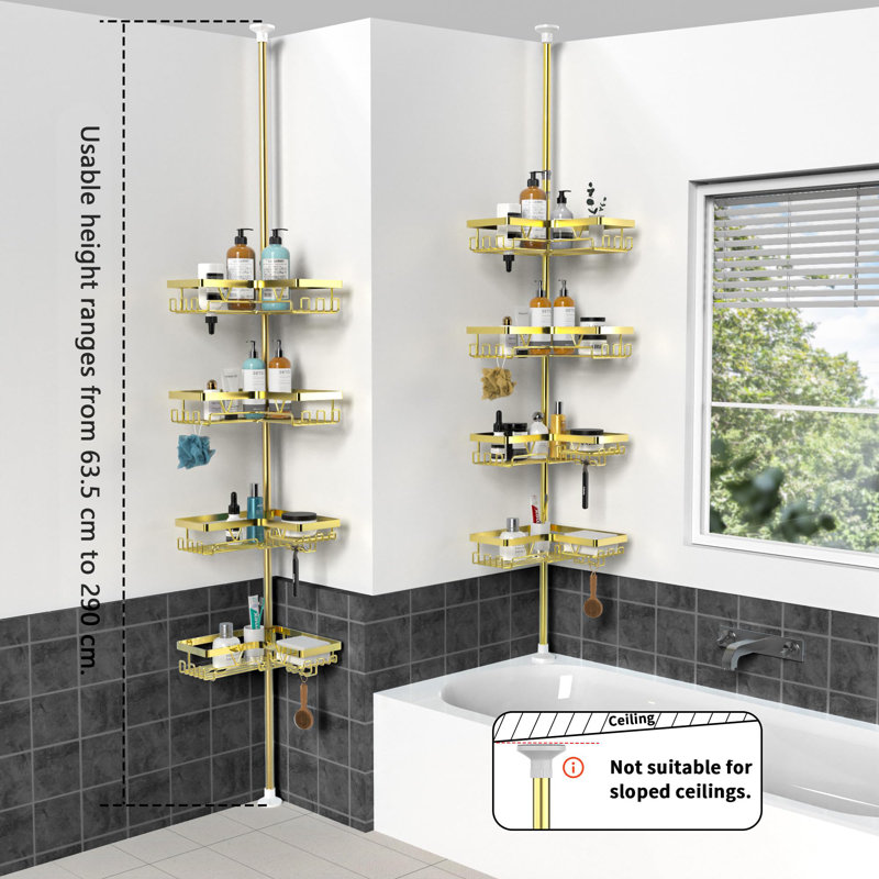Stainless Steel Shower Caddy, Gold