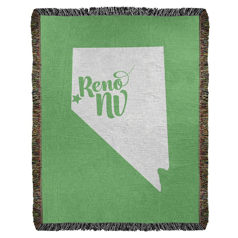 Jeté en coton tissé reno nevada, l 37 po x L 52 po, Vert