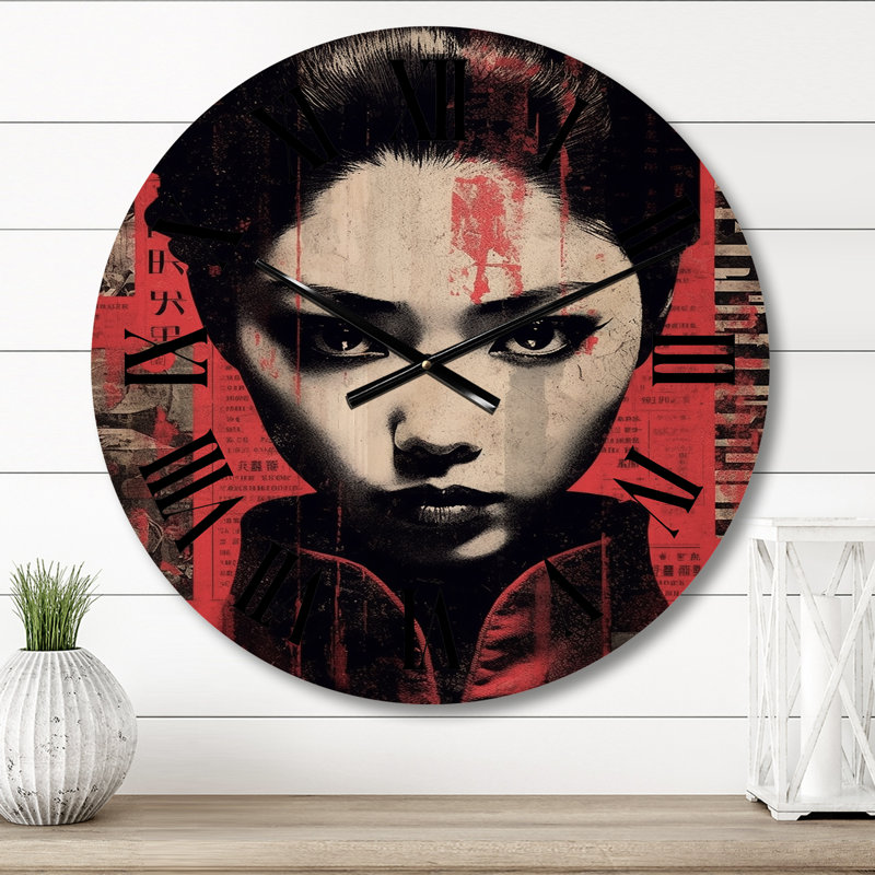 Horloge murale en bois massif Niel, Moyenne