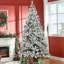 Arbre de Noël artificiel enneigé 7,5 pi avec branches réalistes-1838800703