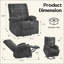 Fauteuil inclinable Power Lift avec massage et chaleur pour personnes âgées, ports USB et porte-gobelets-1312437536