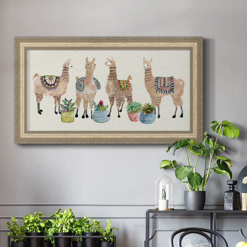 «Llama Party», cadre photo unique, impression sur toile, H 21 po x l 37 po x P 1 po