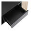 Table basse haute brillance avec 2 tiroirs, table centrale pratique à deux tons avec compartiments cachés, table basse rectangulaire avec tablette de rangement ouverte pour le salon, la chambre à coucher, noir, 41,3 x 23,6 po