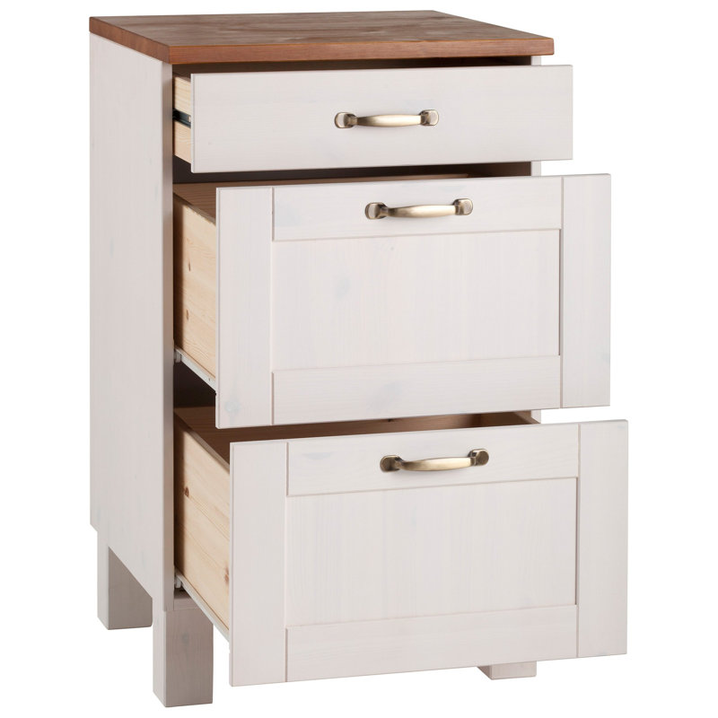 Flintwood Matte Base Unit, White/Honey