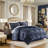 4 PCS Comforter Set Navy