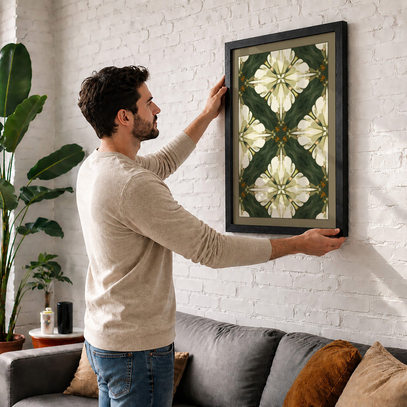 Symmetry Botanical - Print, A1 - 84.1 x 59.4 cm, Oak