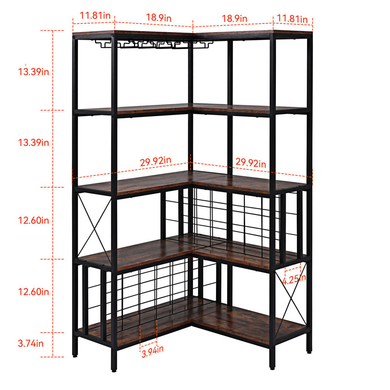 Armoires de bar sur pied d'angle