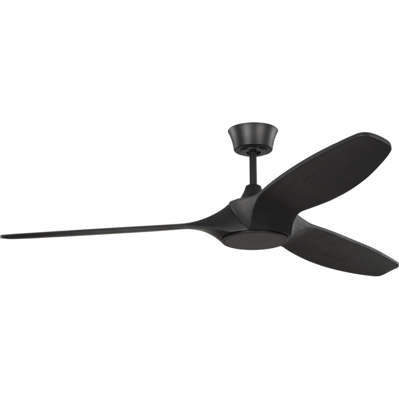 Selen Smart LED Ceiling Fan, Midnight Black, Midnight Black, 60" Wide