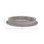 Plateau décoratif décoratif en aluminium pour la cuisine ou la maison - Plateau rond avec repose-pieds pour table basse et présentoir à bijoux - 16 po, gris