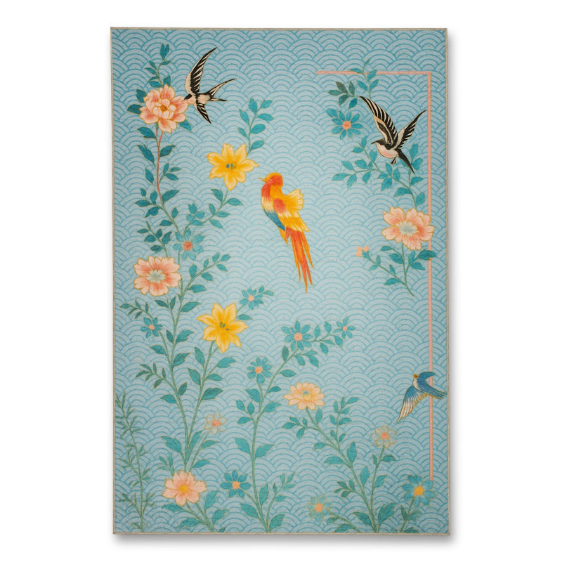 Tapis orange tissé lavable Mosso, 2'6" x 4'11"