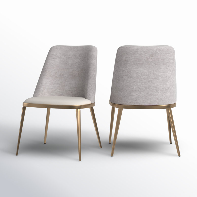 Dover Upholstered Dining Chair, Light Grey Performance