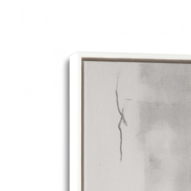 Ensemble de 2 toiles tendues monochromes Whisper, Cadre flottant blanc opaque, H 18,75 po x l 25,5 po x P 1,75 po