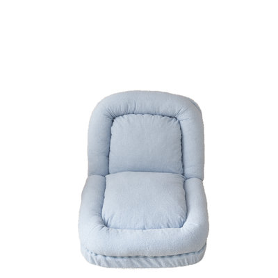 Triple Fold Down Bed In Blue For Versatile Living Room And Bedroom Use - Adjustable Back Multiple Scenarios