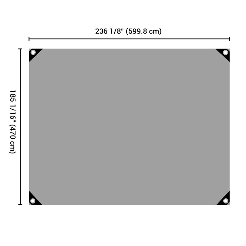  Toile résistante réversible avec œillets Yescom 10-Mil Tarp, 16 pi x 20 pi