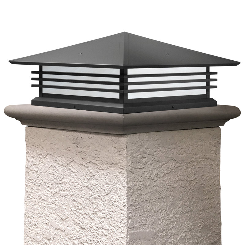 Luminaire suspendu à 2 lumières Abston, Blanc vaporeux, H 9,5 po x l 21 po x P 21 po, Noir texturé
