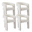 Ensemble de chaises de salle à manger rembourrées en similicuir avec accoudoirs à dossier plein de 2/3/4-1649974164-1649974167