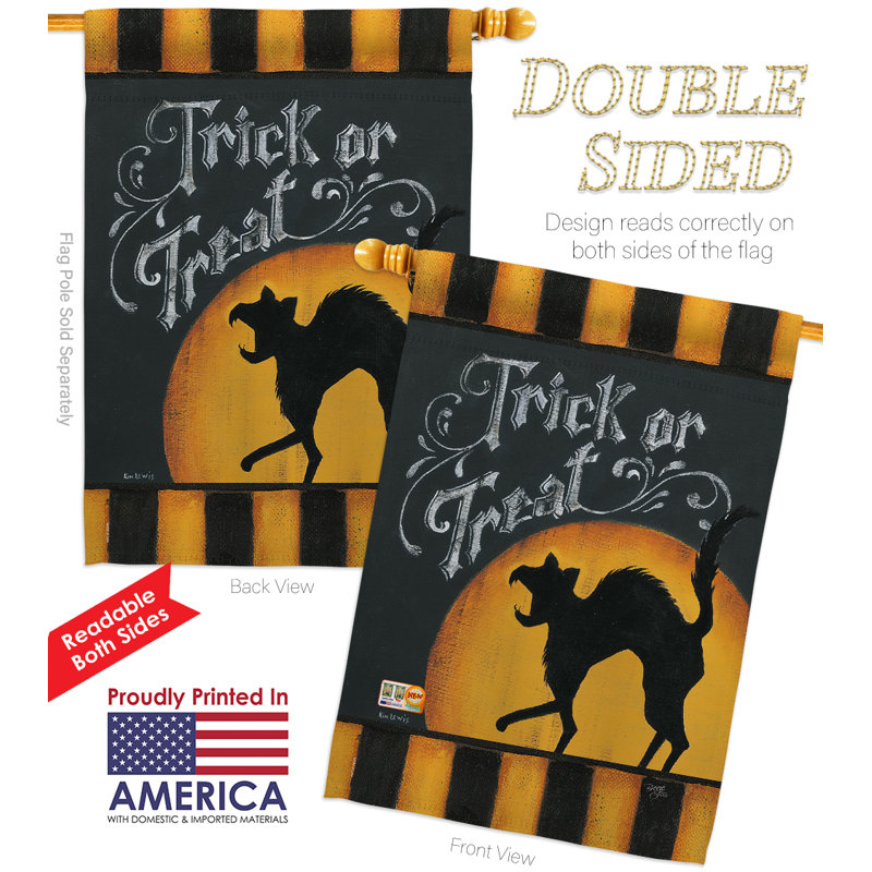 Double Sided 40'' H x 28'' W Polyester Halloween Flag Set