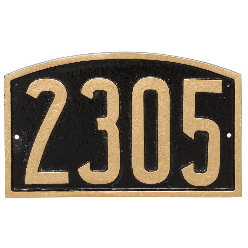 Arch Wall Plaque, Black/Gold
