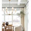 Lustre 6 lumières de 40 po de largeur avec abat-jour en tissu blanc-2140056267