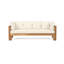Canapé d'extérieur extensible 3 places en bois d'acacia, canapé rembourré, chaise longue, chaise longue spacieuse et canapé de patio-1282244926