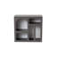 Console élégante, couleur anthracite, 31,5 po x 29,1 po x 14,6 po | 100% panneau de particules enduit de mélamine, épaisseur: 0,7 pouce | Conception polyvalente pour le salon et le vestibule, solution de rangement élégante et fonctionnelle