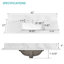 Plateau de meuble-lavabo simple 42 po en marbre de culture avec lavabo - pour remplacement de meuble-lavabo, sans armoire