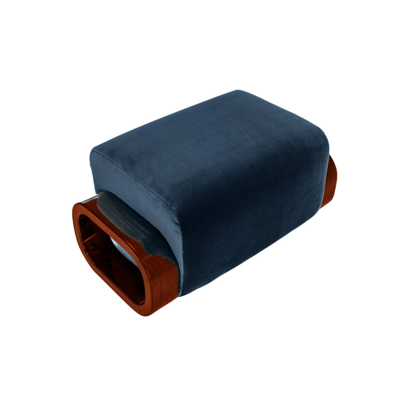 Cayenne Ottoman, Ocean Velvet