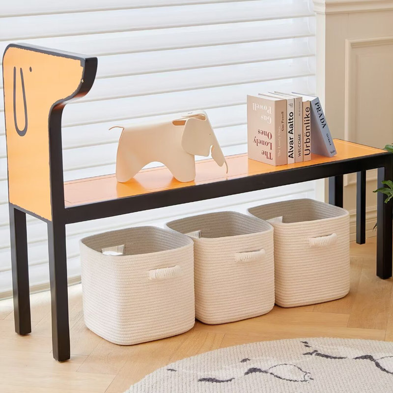 Bac de rangement en tissu Gracie Oaks, Blanc